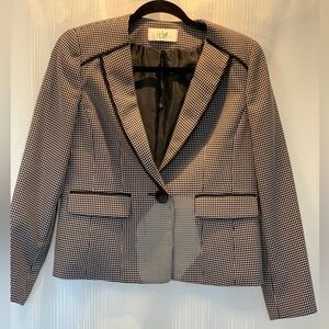 Light Pink & Black Checkered Blazer